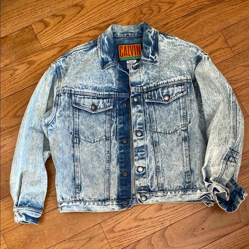 Calvin Klein acid wash jean jacket